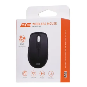 Миша бездротова 2E MF225 Silent WL BT Black (2E-MF225WBK) USB UA
