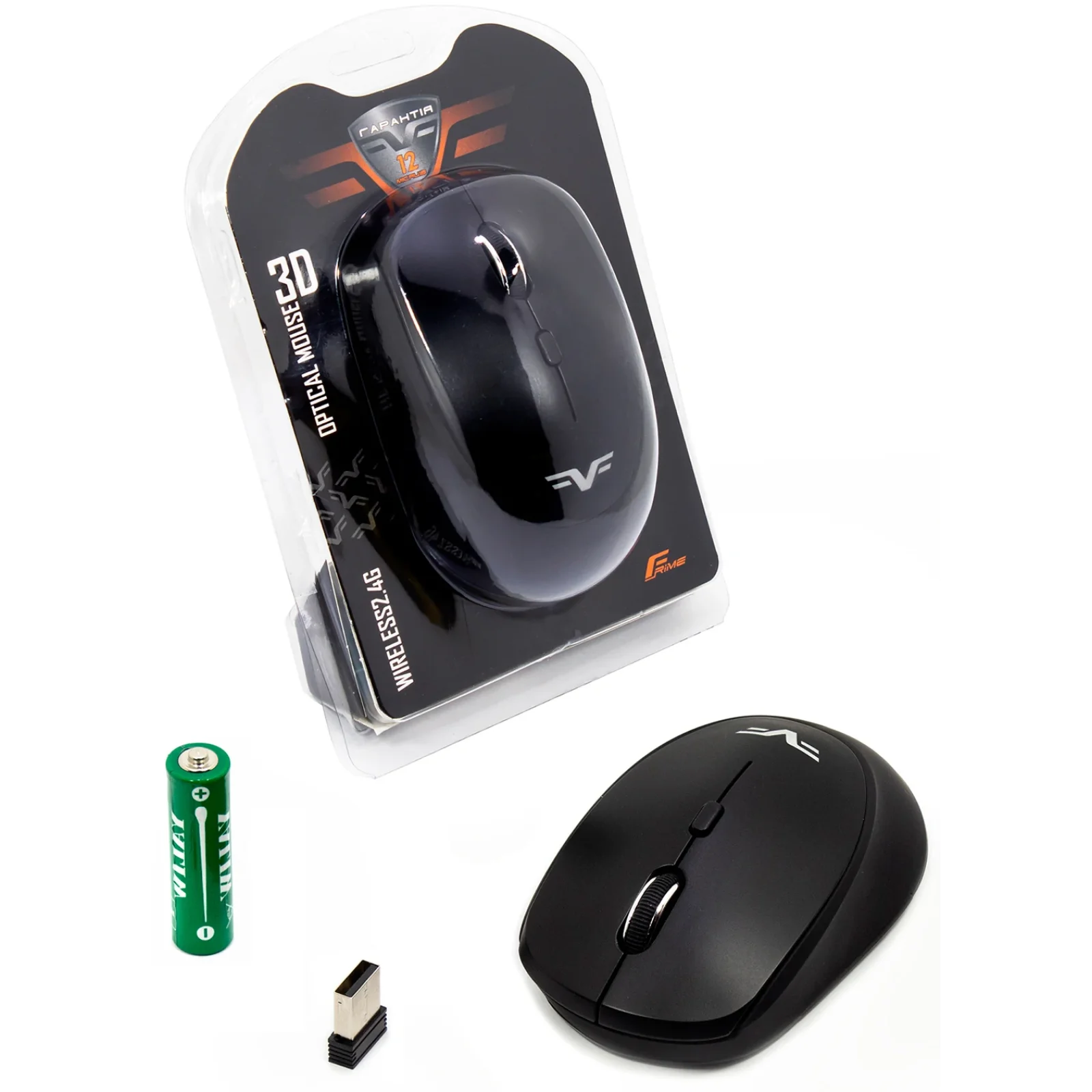 Мышь беспроводная Frime FWMO-300В Wireless Black USB UA