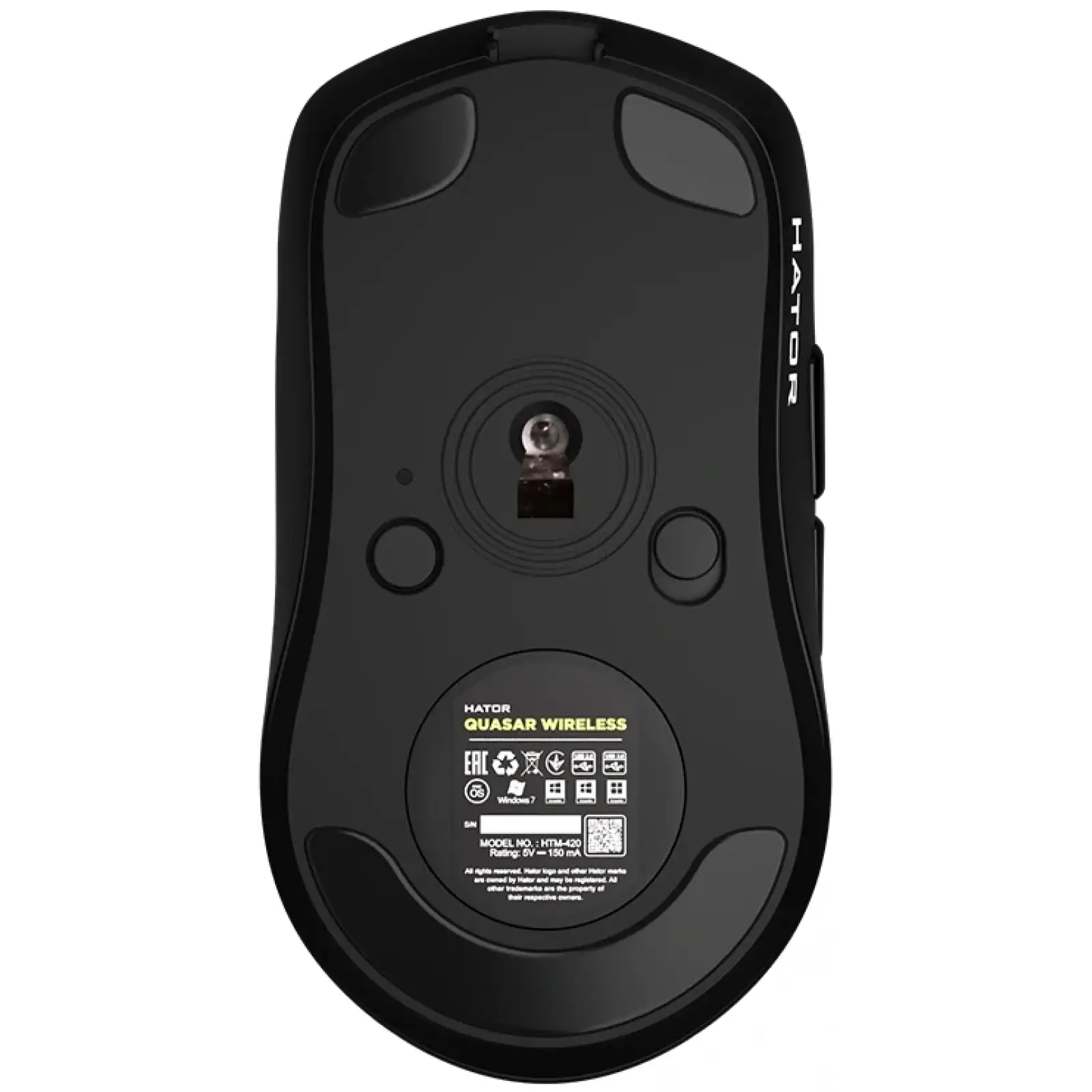 Миша Hator Quasar Wireless Black (HTM-420) USB UA