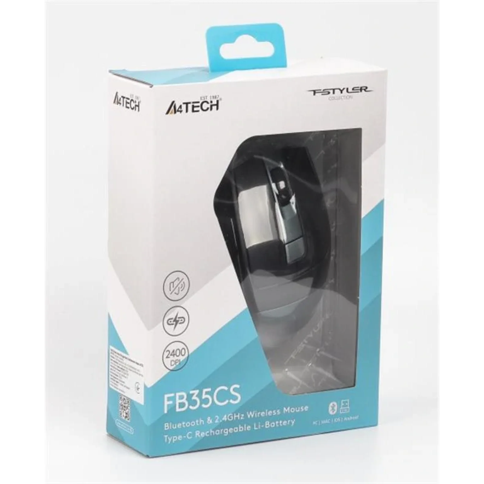 Мышь беспроводная A4Tech Fstyler FB35CS Midnight Green USB, FB35CS (Midnight Green) UA