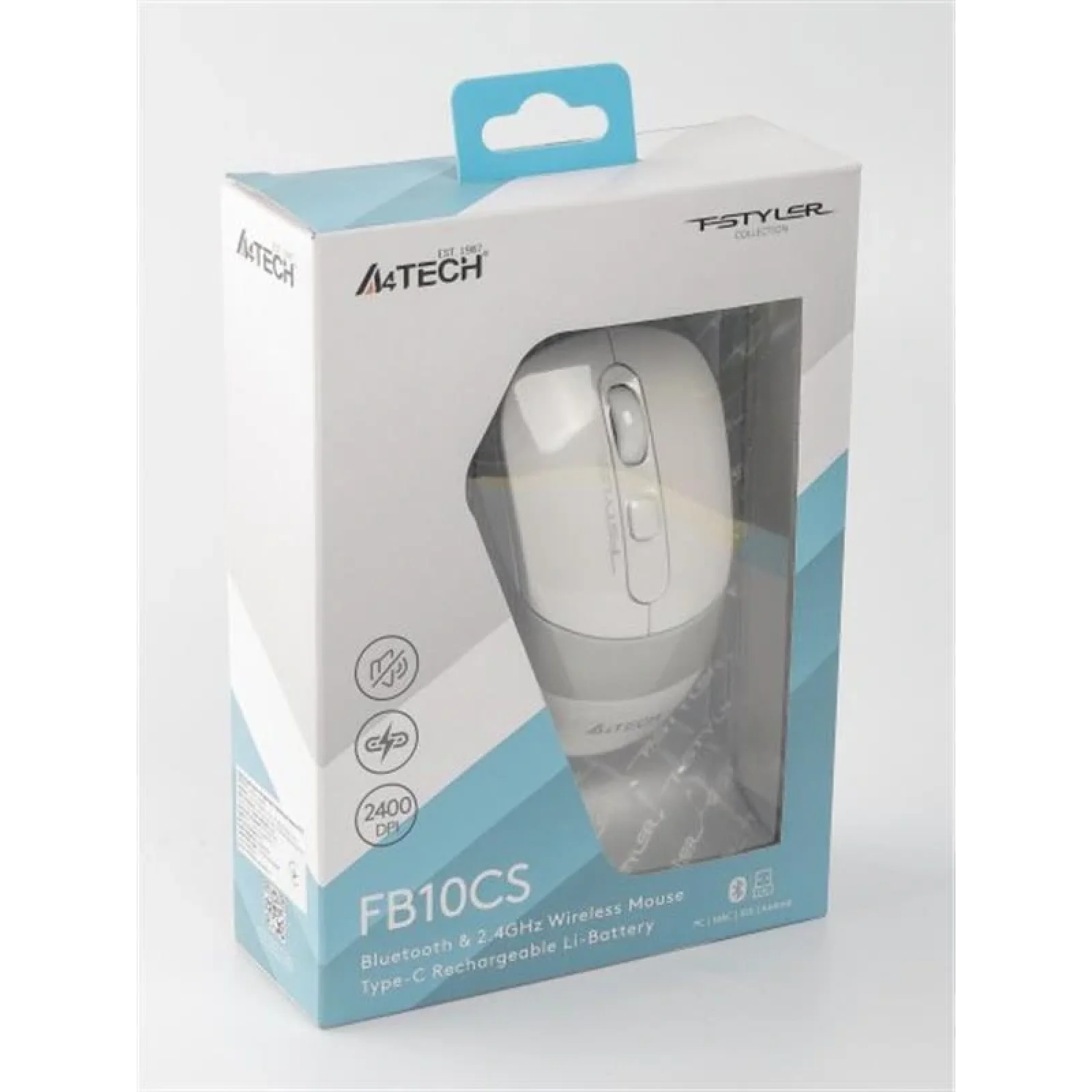 Миша бездротова A4Tech Fstyler FB10CS Grayish White USB, FB10CS (Grayish White) UA