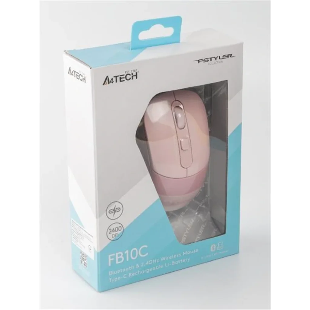 Мышь беспроводная A4Tech Fstyler FB10C Pink USB, FB10C (Pink) UA