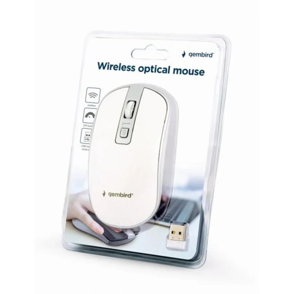 Мышь беспроводная Gembird MUSW-4B-06-WS White/Silver UA
