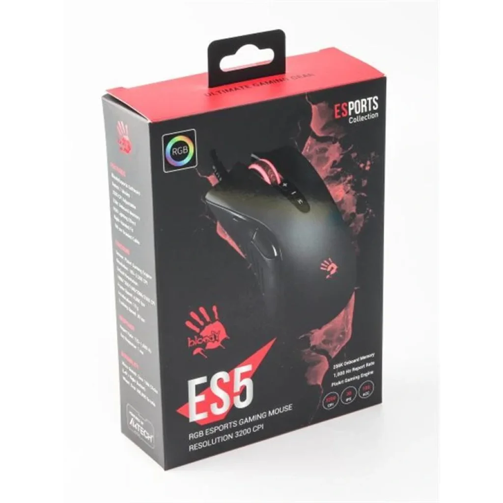 Мышь A4Tech ES5 Bloody Stone Black, ES5 Bloody (Stone black) UA