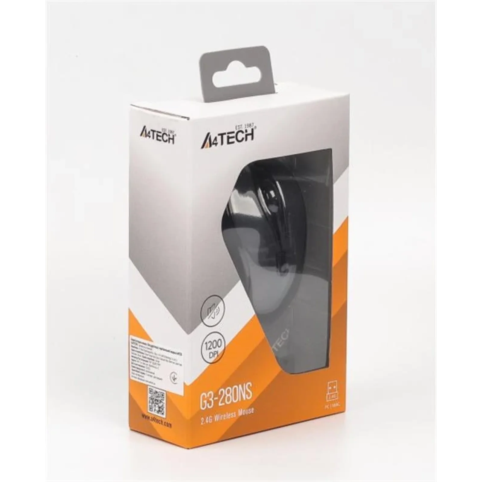 Миша бездротова A4Tech G3-280NS Smoky Grey USB, G3-280NS (Glossy grey) UA