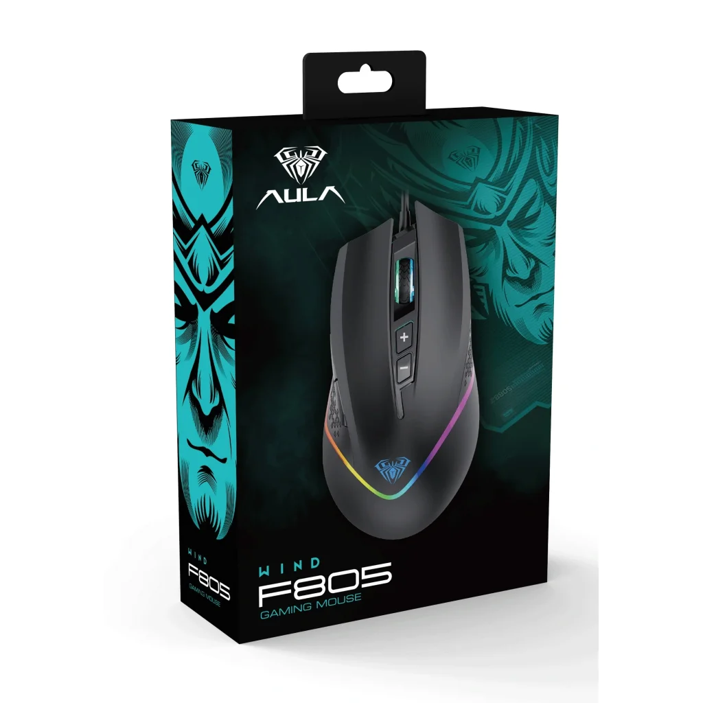 Мышь Aula F805 Wired gaming mouse with 7 keys Black (6948391212906) UA