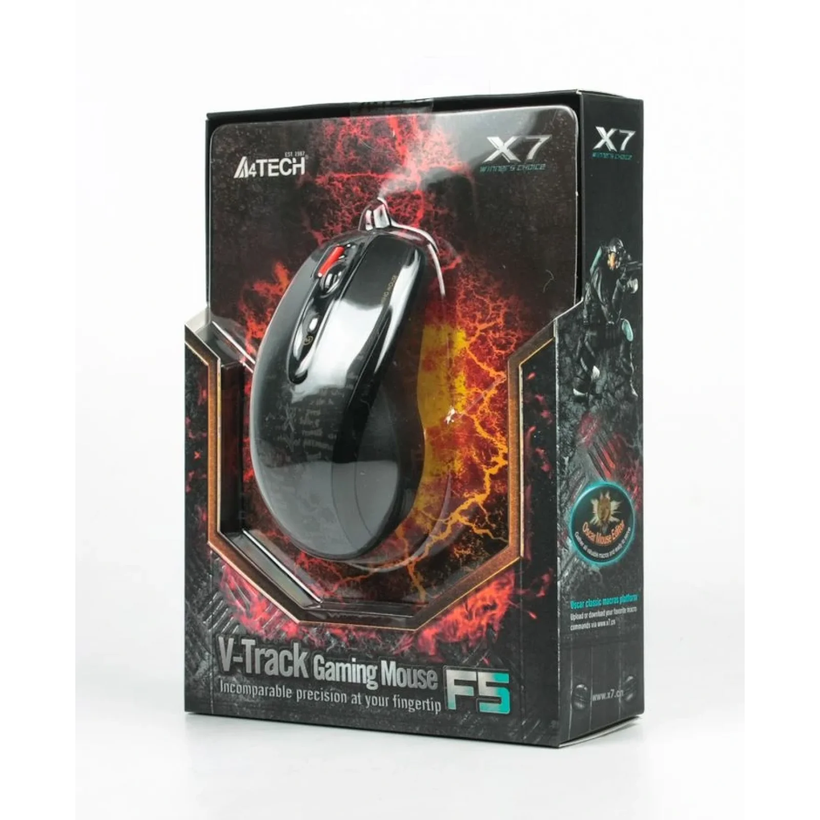 Миша A4Tech F5 Black USB V-Track, F5 USB (Mystic Black) UA