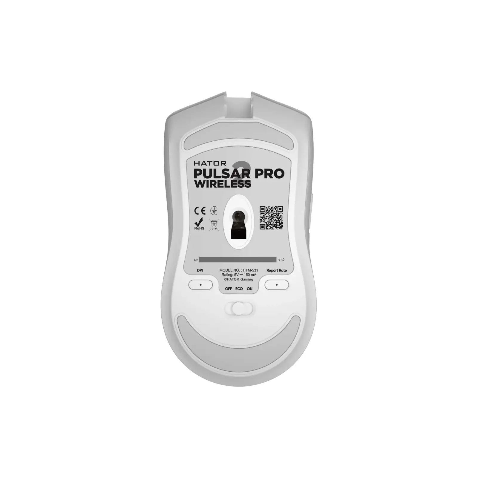 Миша бездротова Hator Pulsar 2 Pro Wireless White (HTM-531) UA