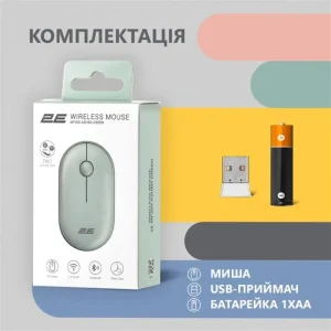 Миша бездротова 2E MF300 Silent Ashen Green (2E-MF300WGN) UA