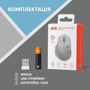 Мышь беспроводная 2E MF280 Silent Gray (2E-MF280WGR) UA