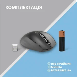 Миша бездротова 2E MF250 Silent WL Black (2E-MF250WBK) USB UA