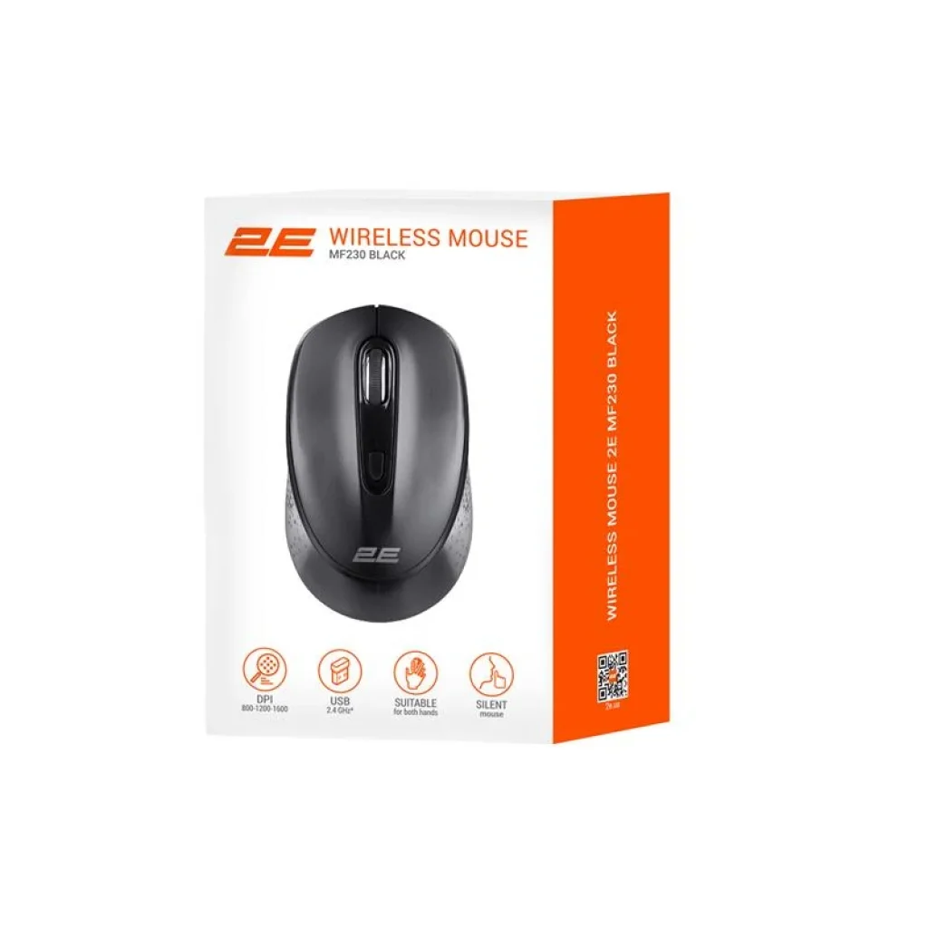 Миша бездротова 2E MF230 Silent WL Black (2E-MF230WB) USB UA