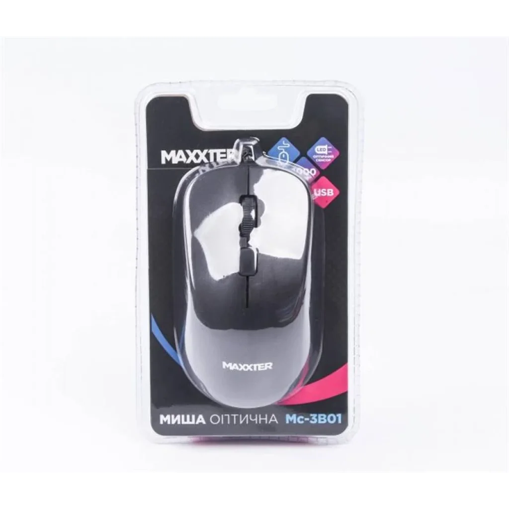 Миша Maxxter Mc-3B01 Black UA