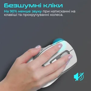 Мышь беспроводная Promate Samit White UA