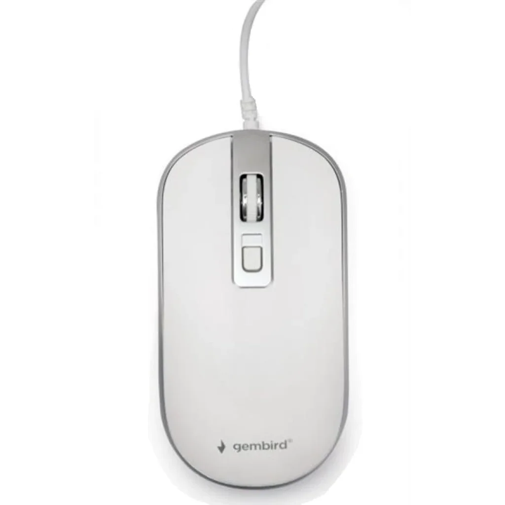 Мышь Gembird MUS-4B-06-WS White/Silver UA