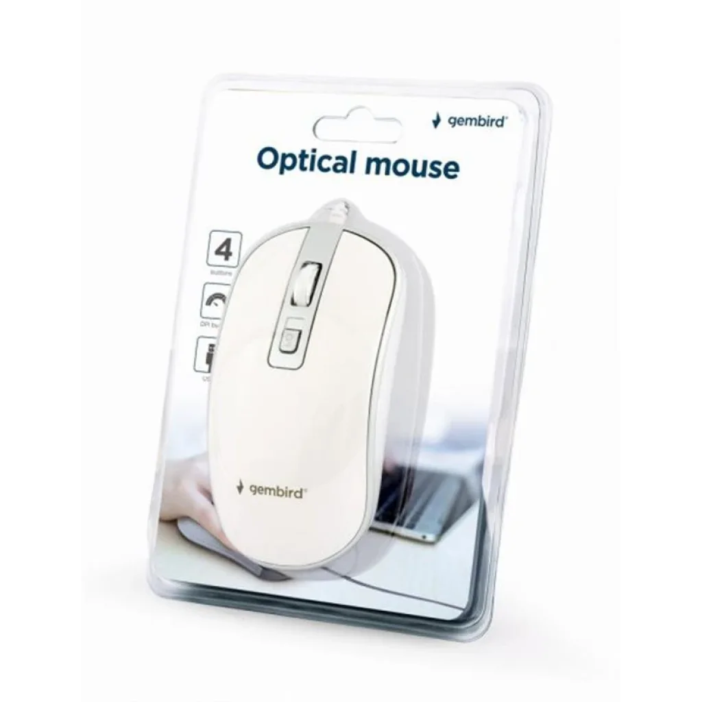 Мышь Gembird MUS-4B-06-WS White/Silver UA