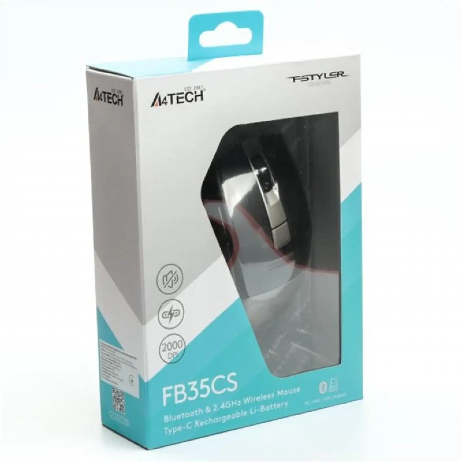 Мышь беспроводная A4Tech Fstyler FB35CS Stone Grey, FB35CS (Stone Grey) UA