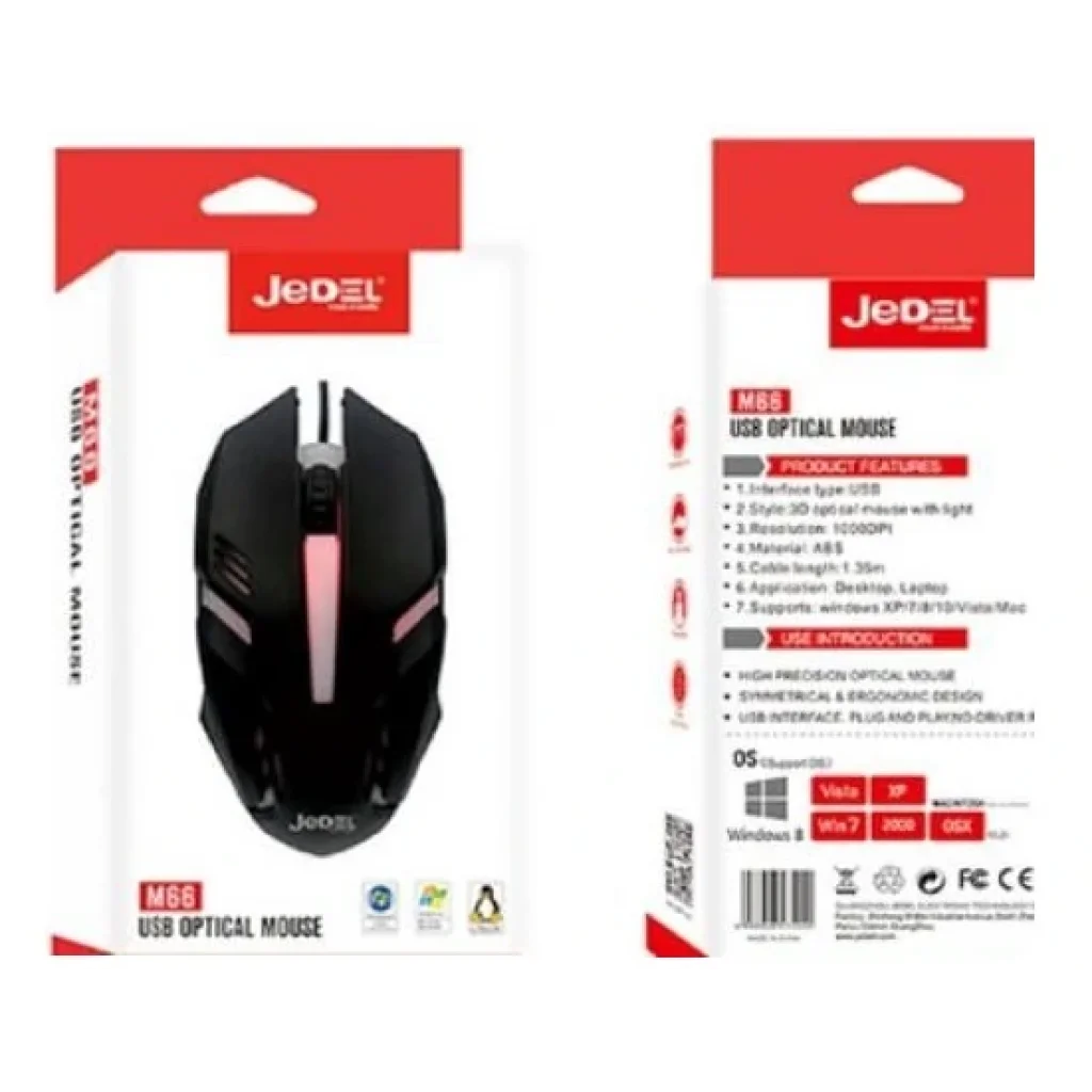 Мышь Jedel M66 Black, M66-USB UA