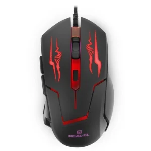 Мышь REAL-EL RM-520 Gaming Black USB, EL123200020 UA
