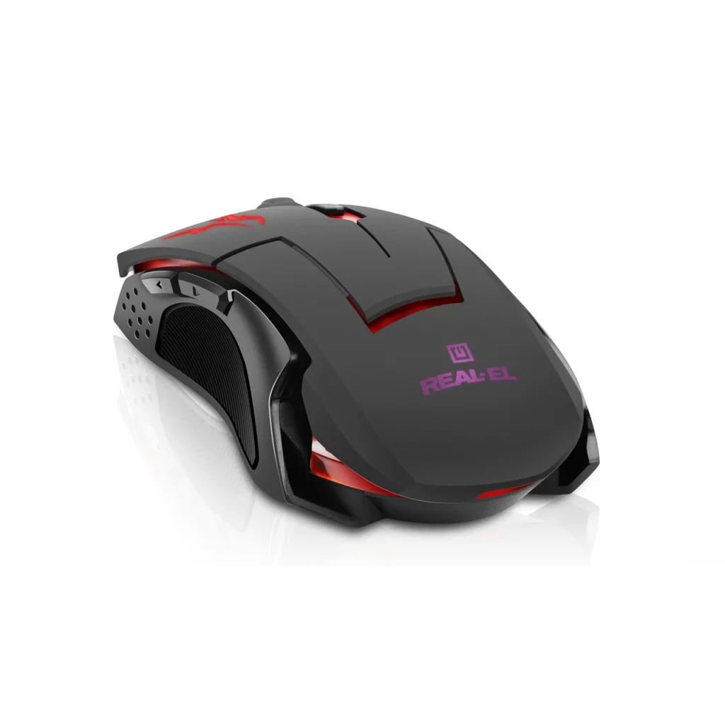 Мышь REAL-EL RM-520 Gaming Black USB, EL123200020 UA