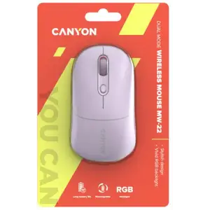Миша бездротова Canyon MW-22 Dual Band RGB Wireless Pearl Rose (CNS-CMSW22PR) UA