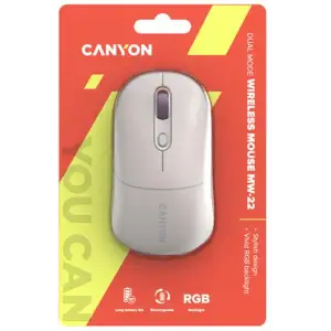 Мышь беспроводная Canyon MW-22 Dual Band RGB Wireless Rice (CNS-CMSW22RC) UA