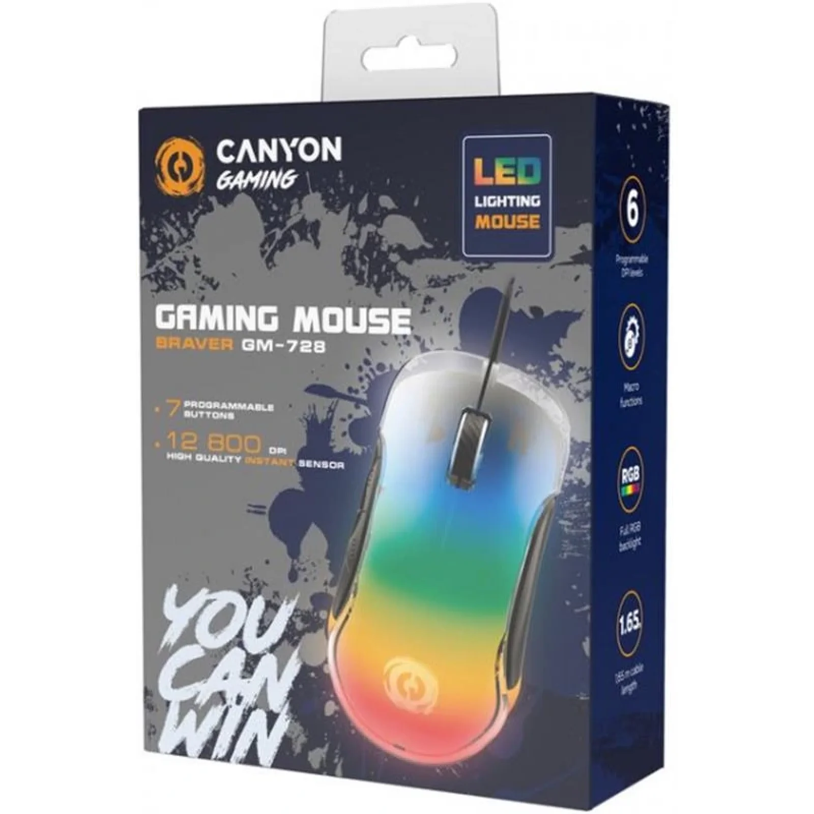 Мышь Canyon Braver GM-728 USB Black (CND-SGM728) UA