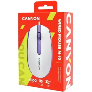 Мышь Canyon M-10 USB White Lavender (CNE-CMS10WL) UA