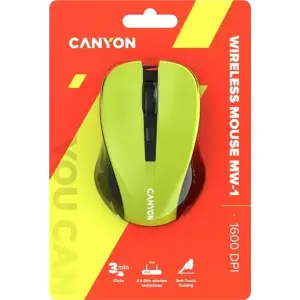 Миша бездротова Canyon MW-1 Wireless Yellow (CNE-CMSW1Y) UA