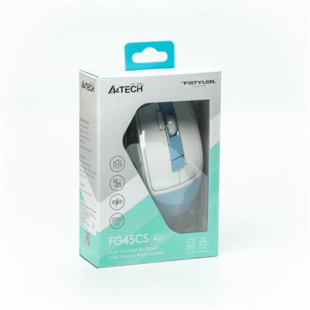 Мышь беспроводная A4Tech Fstyler FG45CS Air lcy Blue, FG45CS Air (lcy Blue) UA