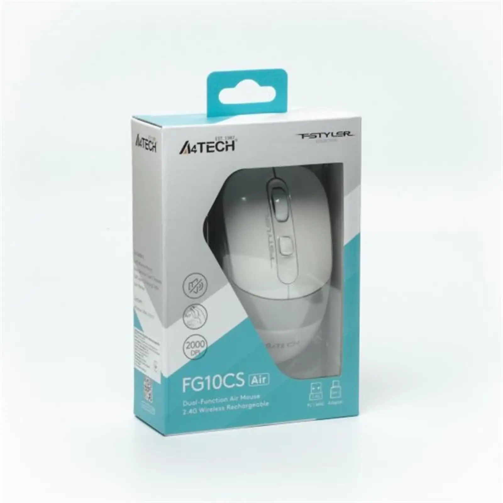 Миша бездротова A4Tech Fstyler FG10CS Air Grayish White, FG10CS Air (Grayish White) UA