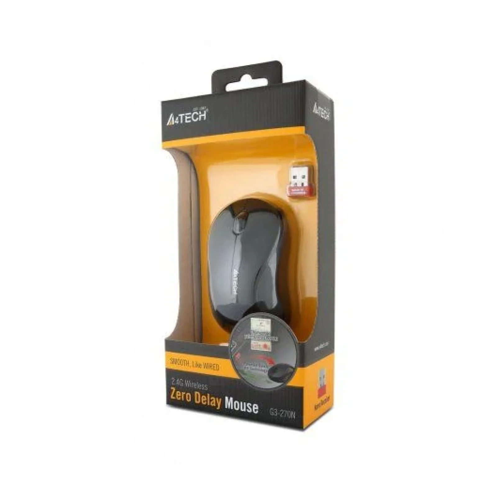 Мышь беспроводная A4Tech G3-270N-1 Black V-Track, G3-270N (Black+ Grey) UA