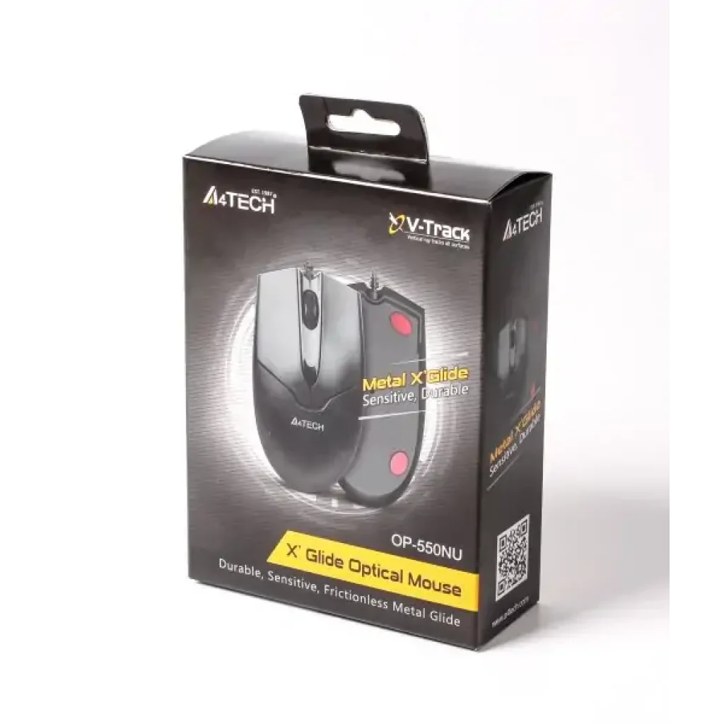 Мышь A4Tech OP-550NU Black USB V-Track, OP-550NU USB (Black) UA