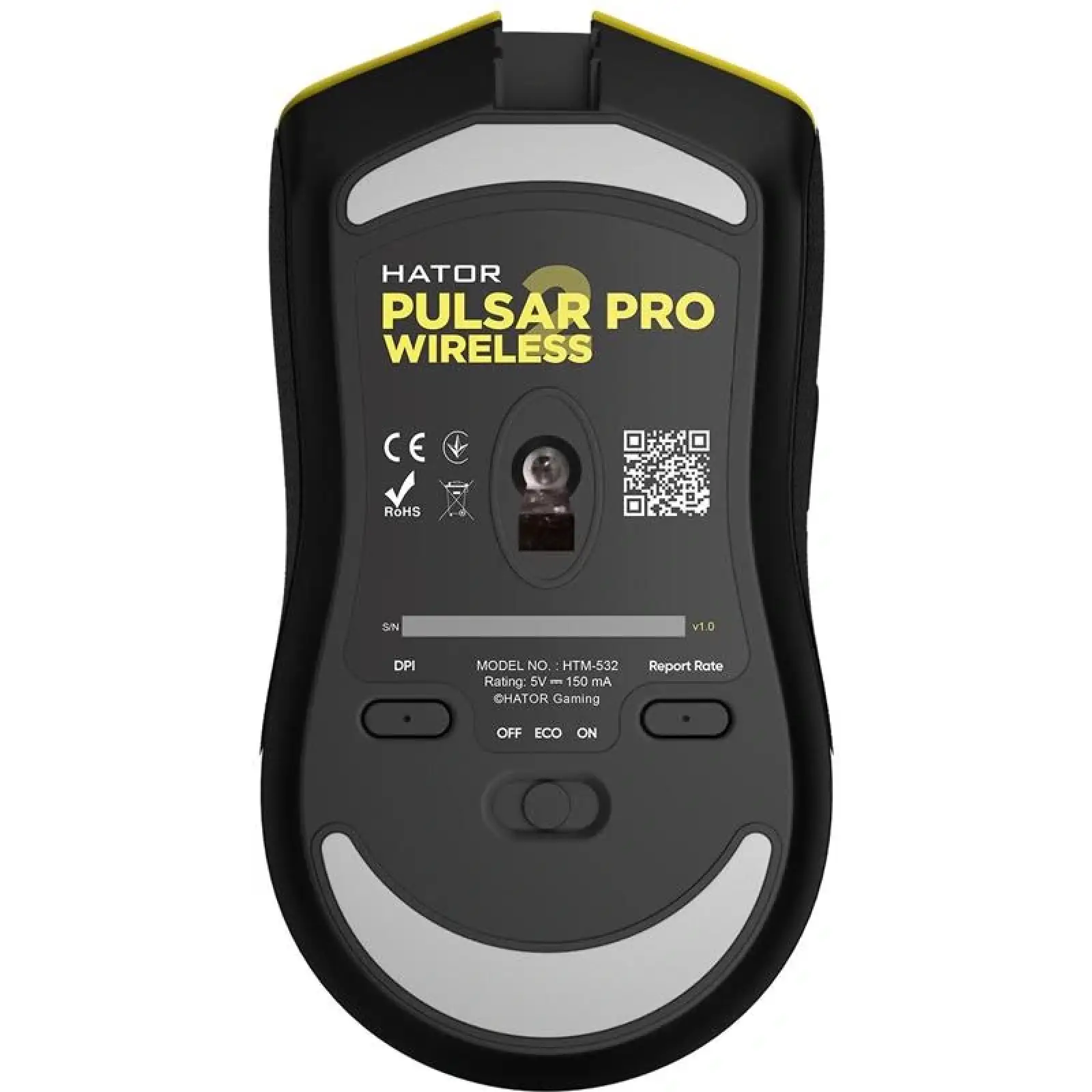 Миша бездротова Hator Pulsar 2 Pro Wireless Yellow (HTM-532) UA