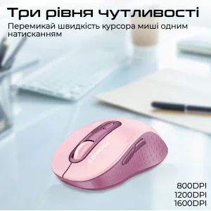 Мышь беспроводная Promate Ken Pink UA