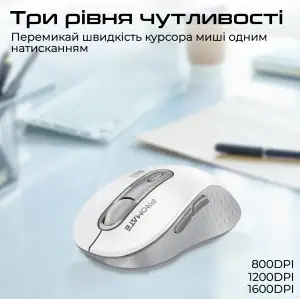 Мышь беспроводная Promate Ken White UA