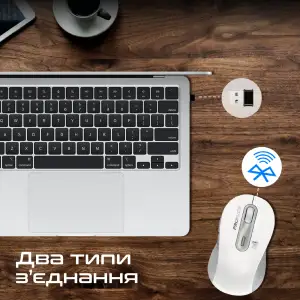 Мышь беспроводная Promate Ken White UA