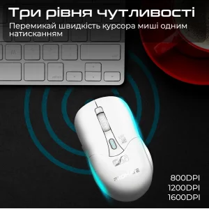 Мышь беспроводная Promate Samo White UA
