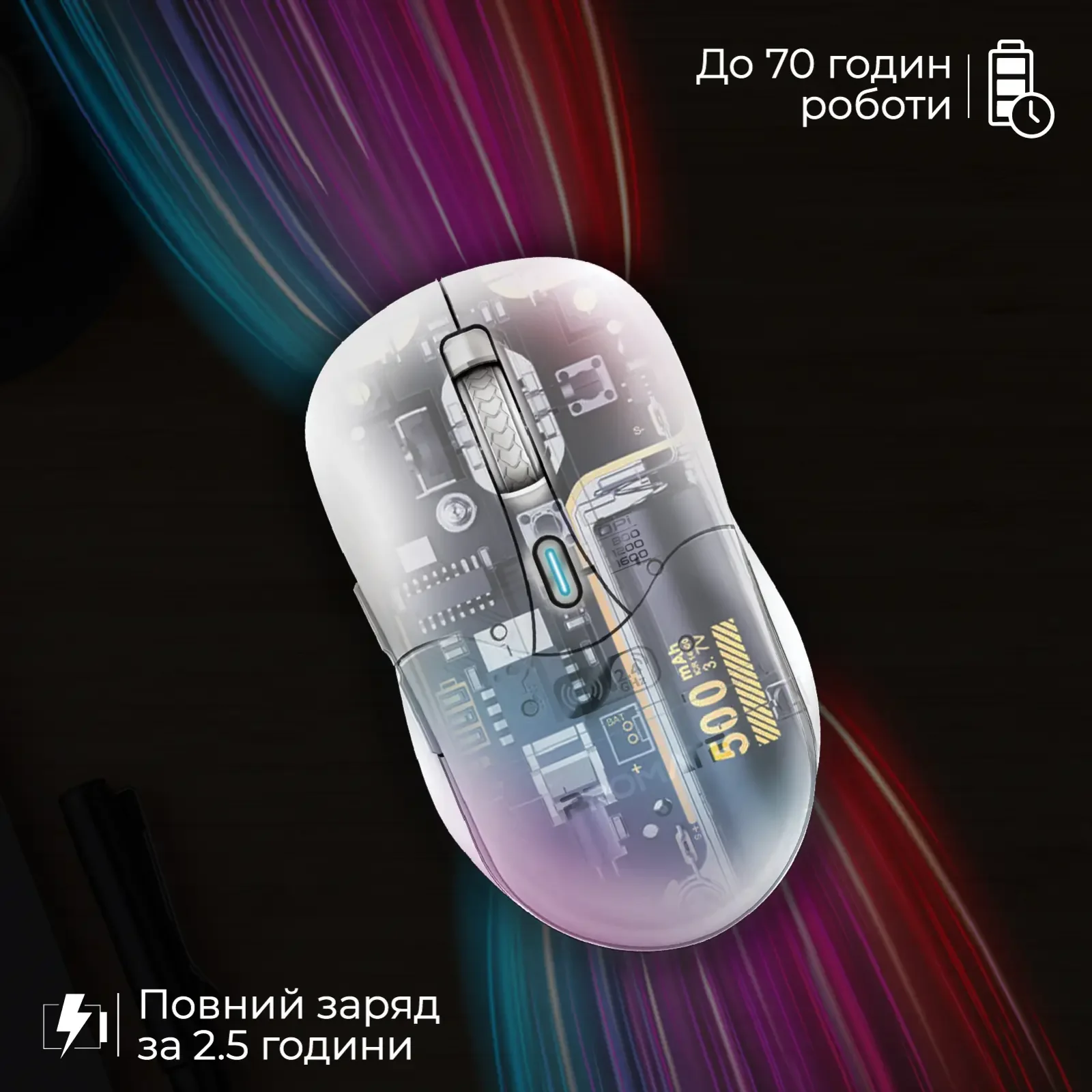 Мышь беспроводная Promate Samo White UA