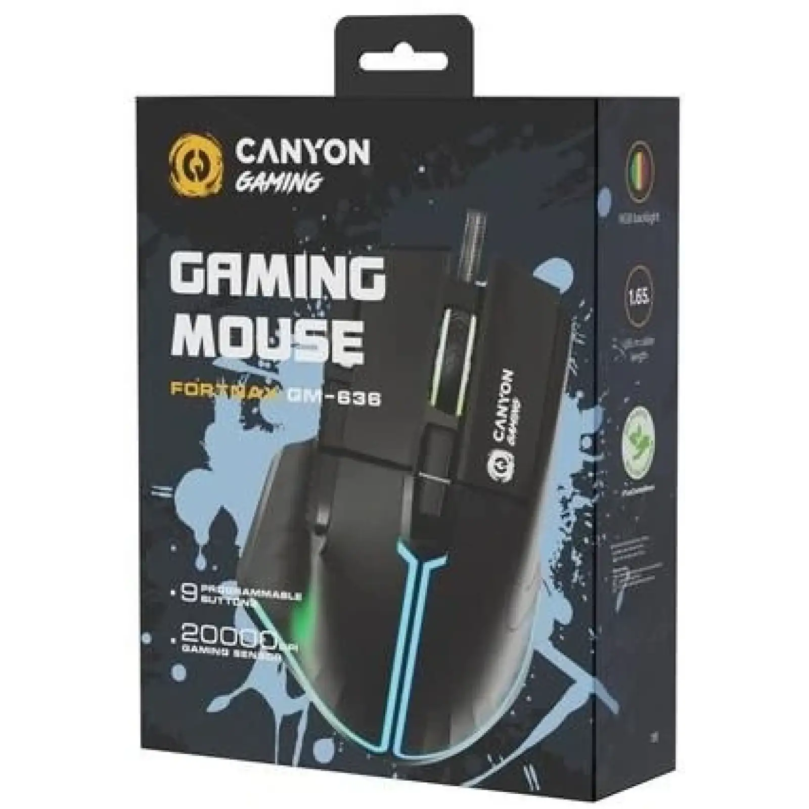 Миша Canyon Fortnax GM-636 RGB USB Black (CND-SGM636B) UA