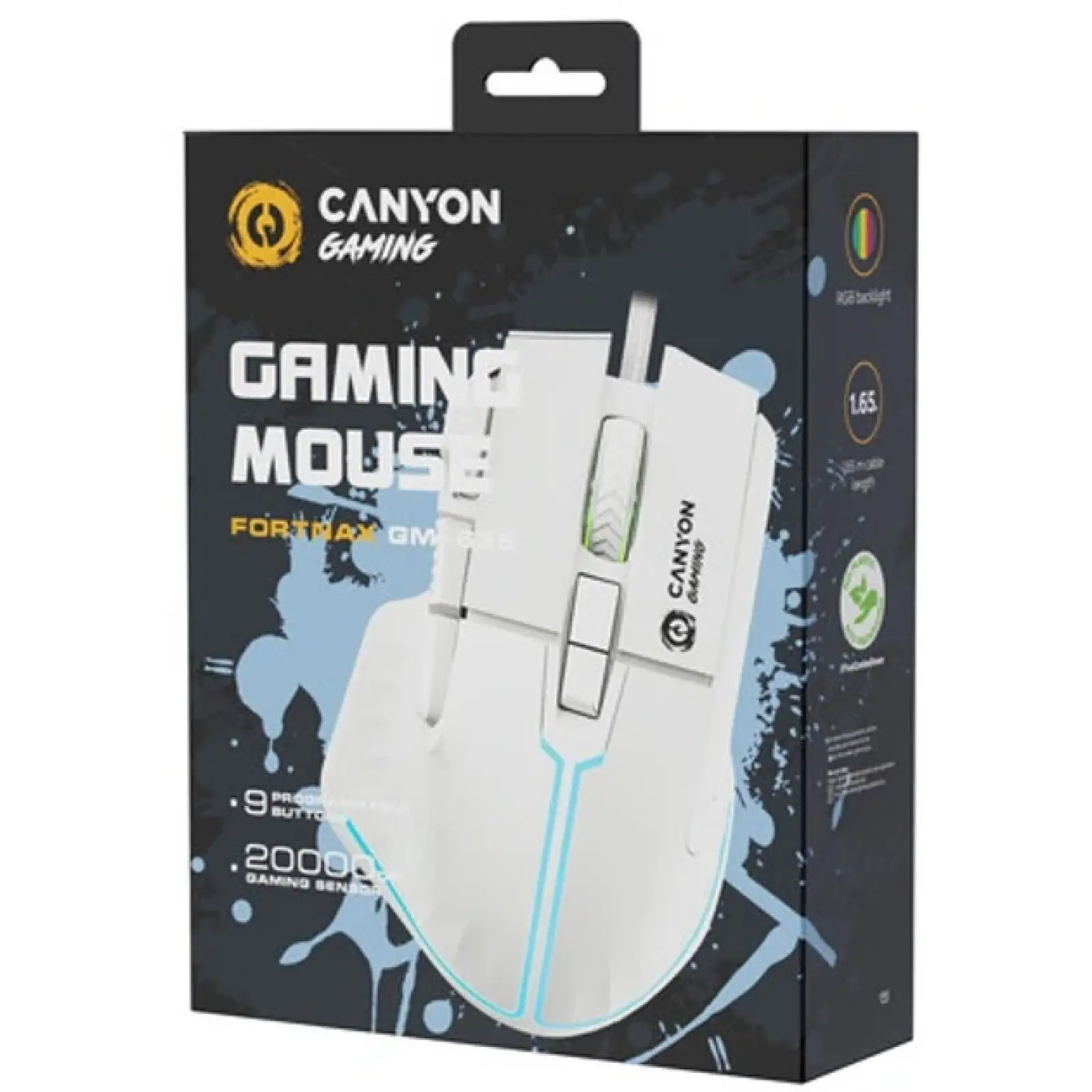 Миша Canyon Fortnax GM-636 RGB USB White (CND-SGM636W) UA
