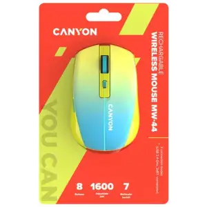 Миша бездротова Canyon MW-44 LED Rechargeable Wireless/Bluetooth Yellow Blue (CNS-CMSW44UA) UA
