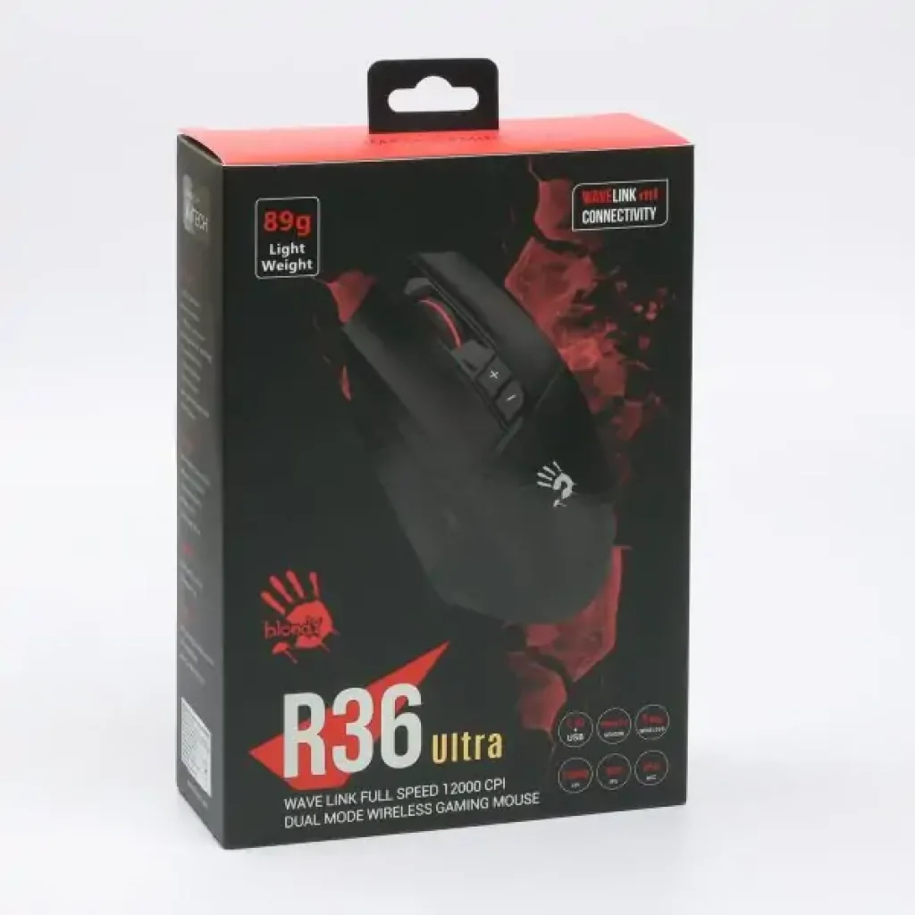 Миша бездротова A4Tech Bloody R36 Ultra Stone Black, R36 Ultra (Stone Black) UA