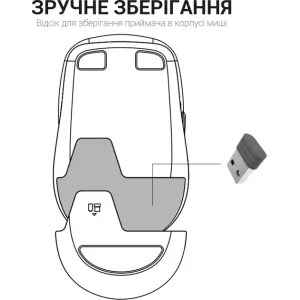 Миша бездротова OfficePro M183 Black UA