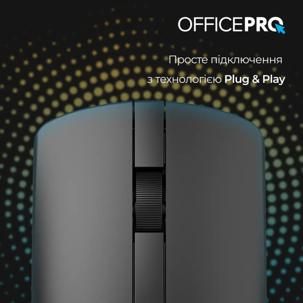 Мышь беспроводная OfficePro M175B Silent Click Wireless Black UA