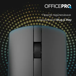 Мышь беспроводная OfficePro M175B Silent Click Wireless Black UA