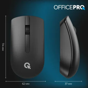 Мышь беспроводная OfficePro M175B Silent Click Wireless Black UA