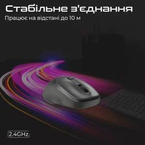Мышь беспроводная Promate UniGlide Black UA