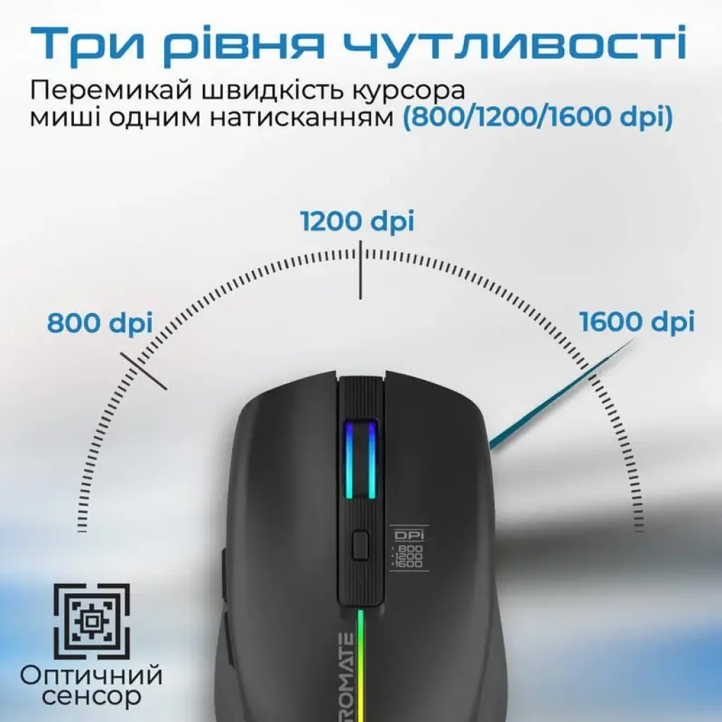 Мышь беспроводная Promate Kitt Black UA