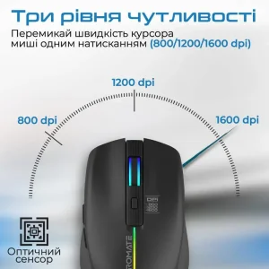 Мышь беспроводная Promate Kitt Black UA